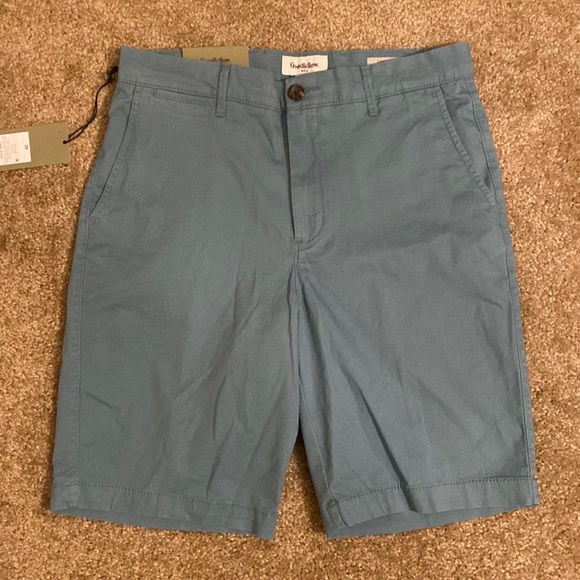 Goodfellow & Co Shorts Goodfellow Co Teal Flatfront Shorts Poshmark